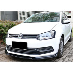 Купити Передня Lip накладка DPT V-2 (чорний глянець) для Volkswagen Polo 2010-2017 рр