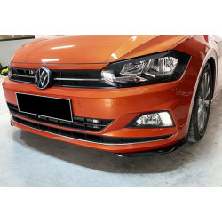 Купити Передня Lip накладка DPT V-2 (чорний глянець) для Volkswagen Polo 2017- рр