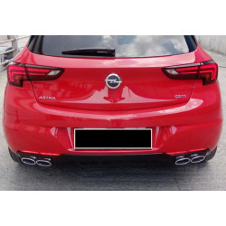 Купити Задній дифузор DPT V-1 (HB, чорний глянець) для Opel Astra K 2016-2021 рр