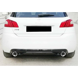Купити Задній дифузор DPT (HB, чорний глянець) для Peugeot 308 2014-2021 рр