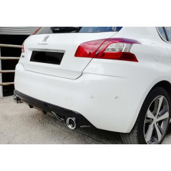 Купити Задній дифузор DPT (HB, чорний глянець) для Peugeot 308 2014-2021 рр