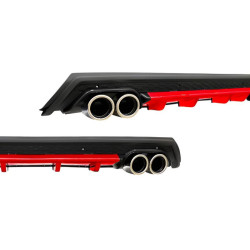 Купити Універсальний задній дифузор DPT V-13 (ABS) (червоний-2025чорний глянець)