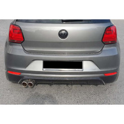 Купити Задній дифузор DPT (2014-2017, чорний глянець) для Volkswagen Polo рр