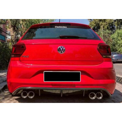 Купити Задній дифузор DPT V-2 (чорний глянець) для Volkswagen Polo 2017- рр