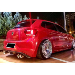 Купити Задній дифузор DPT V-2 (чорний глянець) для Volkswagen Polo 2017- рр