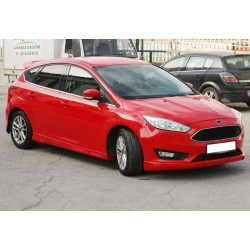 Купити Бокові пороги DPT (SD, 2015-2017, чорний глянець) для Ford Focus III рр
