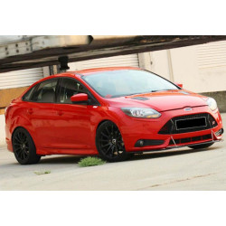 Купити Бокові пороги DPT (SD, 2015-2017, чорний глянець) для Ford Focus III рр