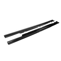 Купити Бокові пороги DPT (чорний глянець) для Mercedes E-сlass W213 2016-2023 рр