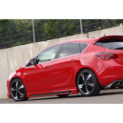 Купить Боковые пороги DPT V-2 (черный глянец) для Opel Astra J 2009-2015 гг