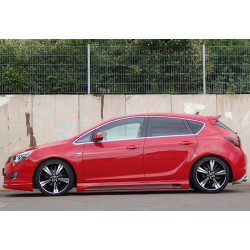 Купить Боковые пороги DPT V-2 (черный глянец) для Opel Astra J 2009-2015 гг
