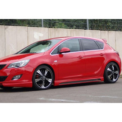 Купить Боковые пороги DPT V-2 (черный глянец) для Opel Astra J 2009-2015 гг
