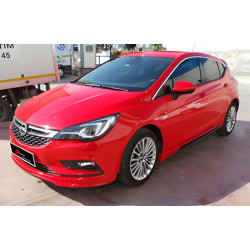 Купить Боковые пороги DPT V-1 (черный глянец) для Opel Astra K 2016-2021 гг