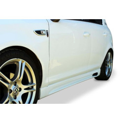 Купить Боковые пороги DPT V-2 (черный глянец) для Opel Corsa D 2007-2014 гг