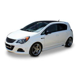 Купить Боковые пороги DPT V-2 (черный глянец) для Opel Corsa D 2007-2014 гг