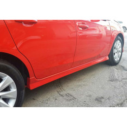 Купить Боковые пороги DPT (черный глянец) для Opel Corsa E 2015-2019 гг