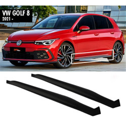 Купить Боковые пороги DPT V-2 (черный глянец) для Volkswagen Golf 8