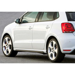 Купить Боковые пороги DPT V-2 (черный глянец) для Volkswagen Polo 2010-2017 гг