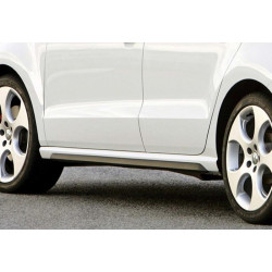 Купить Боковые пороги DPT V-2 (черный глянец) для Volkswagen Polo 2010-2017 гг