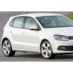 Купить Боковые пороги DPT V-2 (черный глянец) для Volkswagen Polo 2010-2017 гг