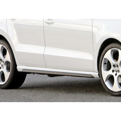 Купить Боковые пороги DPT V-2 (черный глянец) для Volkswagen Polo 2010-2017 гг