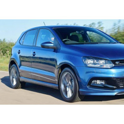 Купить Боковые пороги DPT V-3 (черный глянец) для Volkswagen Polo 2010-2017 гг