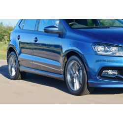 Купить Боковые пороги DPT V-3 (черный глянец) для Volkswagen Polo 2010-2017 гг