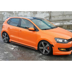 Купити Бокові пороги DPT V-4 (Під фарбування) для Volkswagen Polo 2010-2017 рр