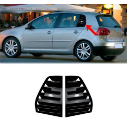 Купить Накладки на задние окна DPT (черный глянец, 2шт) для Volkswagen Golf 5