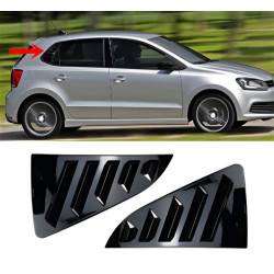 Купить Накладки на задние окна DPT (черный глянец, 2шт) для Volkswagen Polo 2010-2017 гг