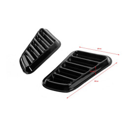 Купить Универсальные накладки на капот DPT (2 шт, черный глянец)