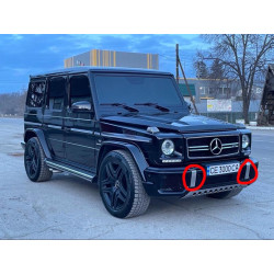Купити Вставки з нержавійка в бампер (2 шт, AMG) для Mercedes G сlass W463 1990-2018рр