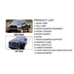 Купити Комплект рестайлінгу апгрейда 2024 рік (комплект) для Toyota Tundra 2007-2021 рр