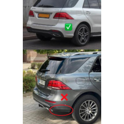 Купить Задний диффузор для GLE (дизайн GLE63 Black) для Mercedes GLE/ML сlass W166