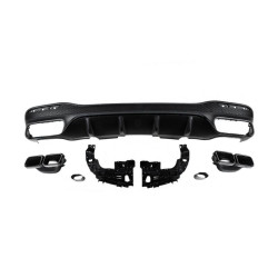 Купить Задний диффузор для GLE (дизайн GLE63 Black) для Mercedes GLE/ML сlass W166