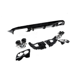 Купить Задний диффузор с насадками Black (Дизайн AMG53) для Mercedes E-class coupe C238