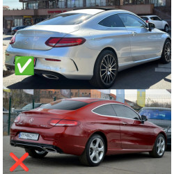 Купить Задний диффузор с насадками Black (для Coupe дизайн AMG63) для Mercedes C-сlass W205 2014-2021 гг