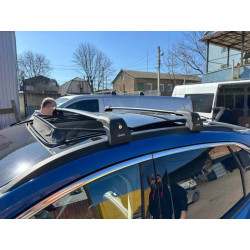 Купить Багажник (поперечины) на интегрированные рейлинги Ecem V2 120 см (2 шт) Серый для Volkswagen Touareg 2018- гг