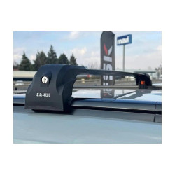 Купить Багажник (поперечины) на интегрированные рейлинги Ecem V2 120 см (2 шт) Черный для Volkswagen Touareg 2018- гг