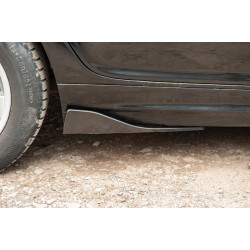 Купити Універсальні Flap накладки на бокові пороги тип-B (2 шт, чорний глянець, ABS-пластик)