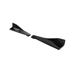 Купити Універсальні Flap накладки на бокові пороги тип-B (2 шт, чорний глянець, ABS-пластик)