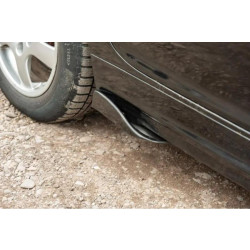 Купити Універсальні Flap накладки на бокові пороги тип-F (2 шт, чорний глянець, ABS-пластик)