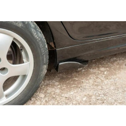 Купити Універсальні Flap накладки на бокові пороги тип-F (2 шт, чорний глянець, ABS-пластик)