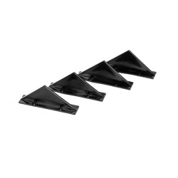 Купити Універсальний задній дифузор тип-F (4шт, чорний глянець, ABS-пластик)