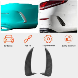 Купить Накладки на задний бампер V1 (для купе/кабриолет Base/AMG-Line/C43 AMG 2015-2019, Карбон) для Mercedes C-сlass W205