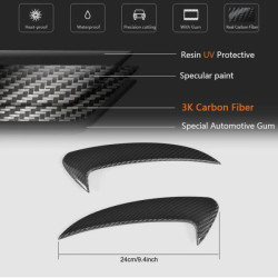 Купить Накладки на задний бампер V1 (для купе/кабриолет Base/AMG-Line/C43 AMG 2015-2019, Карбон) для Mercedes C-сlass W205