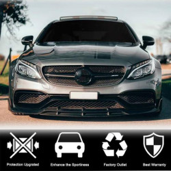 Купить Накладка на передний бампер Lip V2 (для купе/кабриолет C63 AMG 2015-2019, Карбон) для Mercedes C-сlass W205