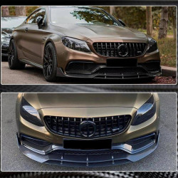 Купить Накладка на передний бампер Lip V2 (для купе/кабриолет C63 AMG 2015-2019, Карбон) для Mercedes C-сlass W205