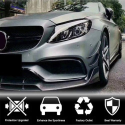 Купити Накладки на передній бампер (для C63 AMG 2015-2019, Карбон) для Mercedes C-сlass W205 рр