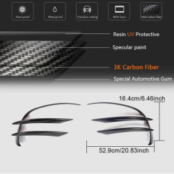 Купити Накладки на передній бампер V1 (для C43 AMG 2019-2021, Карбон) для Mercedes C-сlass W205 рр