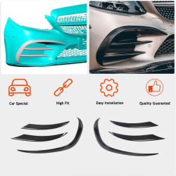 Купити Накладки на передній бампер V1 (для C43 AMG 2019-2021, Карбон) для Mercedes C-сlass W205 рр